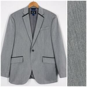 Joseph Abboud Blazer Sport Coat Slim Fit Jacket Modern Size Large Gray Black